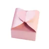 100 pcs Heart Square Box Wedding Favor Gift Wrap Jewelry Boxes White/Pink/Purple/Ivory