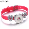 100 Pcs mix Color Wholesale Jewelry Candy women kids Children stainless steel LOVE charms snap button silicone Diy bracelet