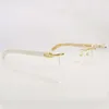 Прозрачные стеклянные рамы для мужчин женские аксессуары ienbel Natural Buffalo Horn Gold Transparent Glasse7485840
