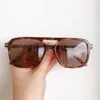 Nyaste kvalitet Square-Pilot importerade plankpolariserade solglasögon UV400 57-16-145 Double-Bridge Unisex Goggles Full-Set Case