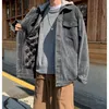 Мужская пухлая парка зима 2022 джинсовая припечатка съемный хлопковой клип. Столовая распутная модная толстая куртка вверх S-5xl Phin22