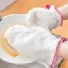 防水ラググローブ白滑り止め皿洗浄手袋家庭用キッチンクリーニンググローブツール冬の暖かいクリーニンググローブBH4609 TQQ
