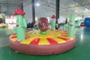 Jeux gonflables de tour de taureau de rodéo de Cactus d'enfants Tirez à l'élastique le videur gonflable mécanique d'équitation de taureau pour l'amusement interactif
