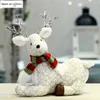 Kerstdecoraties poppen Santa Claus Snowman Elk Toys Xmas Figurines Gift voor Kid Tree Ornament Decoration 220916