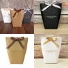 Tack present Wrap Bag Kraft Paper Black White 3 Colors Candy Jewelry Toy Packing Box Festival Present Storage Bag Ny ankomst 0 59ly L2