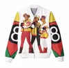 3 styles Real Aman Taille Salt N 8 Ball Impression par sublimation 3D Zipper Up Jacket Pilot Bomber Jacket Coat Street Jackets Winter Jackets pTHy # 3309425