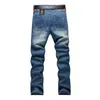 Jeans pour hommes 2021 Slim Fit Printemps Automne Rétro Bleu Stretch Mode Poches Desinger Hommes Modes Casaul Homme Marque HOWDFEO183d