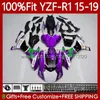 OEM-общеизлияние для Yamaha YZF-R1 YZF R 1 1000CC YZF1000 2015 2016 2017 2018 2019 Bodywork 104NO.89 YZF R1 1000 C 15-19 YZF-1000 YZFR1 NEW Purple 15 16 17 18 19