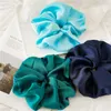 Women Hair Scrunchies Oversized Satin Solid Hairbands Girls Hair Tie Ropes Ponytail Holder Scrunchy Hair Accessories 10 Colors M3234