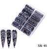 NAS006 10Pcs Starry Sky Nail Foils Holographic Transfer Water Decals Nail Art Stickers 4*100cm DIY Image Nail Tips Decorations Tools