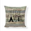 Kuddefodral Merry Camping Pillow Case Cover Outdoor Linen Printing Pillow Case Party PillowsLip for Car Office Home Decor LSK1787