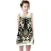 2022 New Summer Girls Princess Dresses Kids Baby Digital Printing Party Sleeveless Childrens Fashion Elegant Vest Dress 20220308 H1