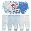 Babykleding Set Boy Rompers Sets Katoenpakken Pant Born Girls Deskled LJ201223