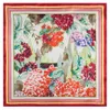 Scarves mai tong silk scarf 60cm*60cm simulation silk japanese and korean wind embroidered ball ladies small square towel spitral scarf