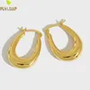925 Boucles d'oreilles OVO de 14 carats d'or ovale de 14 carats pour femmes coréennes populaires étudiantes fin bijoux Flyleaf8172476