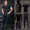 Men's Tight Sports Suit Gym Fitness Compression Tracksuit Running Sport Set Jogging Sportwear Workout Sports Clothing Rash Guard Y1221