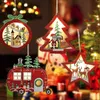 1 Stuks Led-verlichting Houten Auto Kerstboom Ster Houten Gloeiende Hanger Chritmas Boom Opknoping Ornament Home Party Kerst Decor322d