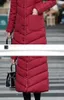 2017 New Long Parkas With Hooded Female Women Winter Coat Thick Down Cotton Pockets Jacket Womens Outwear Parkas Plus Size XXXL