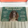 3D Please Remember English Setter Dogs House Rules Fußmatte, rutschfeste Fußmatte, Dekor für Veranda 220301