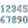 32 Inches Number Balloon Birthday Party Decorations Wedding Home Banquet Aluminum Foil Balloons SN4329
