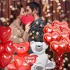 Hot 16 inch goud liefde brief folie ballonnen hart balon opknoping rose beren cadeau voor engagement bruiloft decoratie Valentijnsdag decor 9069