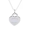 Originele Tiffny Designer Ketting Vrouwen 925 Sterling Zilveren Ketting Klassieke Hart Hanger Hoge Kwaliteit Groothandel Luxe Sieraden Y220322