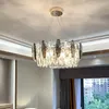 Lustre en cristal en métal moderne LED lumières pendentif en verre lustres pour salon cuisine hôtel décoration Hogar Mode
