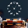 Verschillende hondenrassen grote wandklok hondenliefhebbers huisdier eigenaren home decor gigantische muur klok moderne ontwerp DIY puppy's muur horloge LJ200827