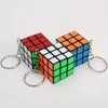 マジックキューブキーチェーン3x3x3 3cmマジックキューブペンダントツイストパズルおもちゃのための玩具魔法の立方体