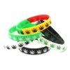 50pcs lot Multi Color Maple Leaf Bracelet Classic Printed Hip Hop Silicone Wristband Promotion Gift Silicon Wristband2520