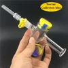 14mm 18mm Female Dab Sraw Oil Rig with Quartz Titanium Nail Tip Handmade Smoking Waer Pipe with Container Keck Clip 4 Styles for Option