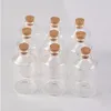 40x75x12.5mm 60 ml Duidelijke transparante glazen pottencontainers wensen sterren flessen met kurken lege flesjes 12 stks