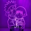 Красочное ночное аниме аниме Наруто Узумаки Детская светодиодная команда 7 Какаши Хатаке Декора для спальни декор спальни Саске Учиха 3D Лампа 20104178588