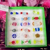 15 Pcs MURANO fait à la main en verre rouge Candy Pop Art Ornement de Noël Pendentif Table Decor Home Decor Table Favors Party Favors 201203