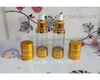 15ML 30ML 50ML Gold Anodized Aluminum Airless Bottle With Double Line,Plastic Cosmetics Packaging,20 Piece/Lots