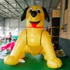 Event decoration large inflatable yellow dog,cute dog mascot animal cartoon model on sale