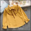 Nouveau printemps été coton Blouse pour grandes filles rayé vêtements enfants à manches longues école fille chemise enfants hauts 2-8 ans