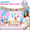 Sexe Révéler Vaisselle Fille Ou Garçon Latex Ballon Baby Shower Confettis Ballons Décorations De Fête D'anniversaire Enfants Favor Fournitures 211216