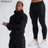 Streetwear Suit Fashion Hoodies Plus Pantaloni Jogger Fitness abbigliamento sportivo Abbigliamento maschile casual 201204