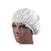 Nya elastiska kvinnor satin bonnet turban hatt huvudbonad kemo mössor silk donna sömn cap damer hår omslag wmtheb queen66