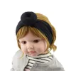 Dhl Ins 38 Colours Baby Girls Big Bow Bandbands Nylon Ball Bowkknot Bands Hairwear Headwear Kids Bands Newborn Turban Head W4440634