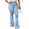 Muyogrt Women Flare Jeans High Waist Fringe Denim Skinny Pants Woman Stretch Jeans Female Wide Leg Jeans Bell Bottoms Clothes 201012