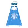 70 * 70cm dubbelskikt satin cape med filtmask barn kartong kostymer dressing upp cosplay capes barn kläder fest favoriserar