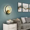 110V 220V Lâmpada de parede conduzida moderna para sala de cabeceira de quarto corredor decoração interior Sconce lima lâmpadas de parede