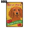 İyi Köpek Waring Köpeklerden Dikkatli Defil Pug Metal Boyama Burcu Teneke Poster Ev Dekorasyonu Bar Duvar Sanatı Hediye 20 * 30 cm Boyutu
