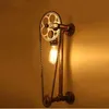 Vintage Loft Water Pipe Wall Lamp Restaurant Bar Cafe Light Bedroom Livng Room Stair Edison Gear Chain Sconce Lighting1