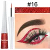 NEW arrival CmaaDu Ultimate Professional Liquid Eyeliner pen 16 Color Colorful Glitter Shiny Eye shadow Waterproof Long Lasting