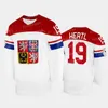 Jam Team Tjeckien 2022 Hockey Jersey 88 Pastrnak 46 David Krejci 13 Jakub Vrana 19 Tomas Hertl 17 Filip Hronek 34 Petrazek 6 Michal Kempny