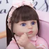 KeIni Dropshipping Reborn Dolls Girl 48 cm Tyg Kropp Realistisk Söt leksaker Långt hår Nyfödd Bebe Doll för Barn Födelsedagspresent LJ201031