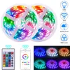 Alta calidad 12V-5050 RGB Wifi Control remoto 10 metros 24 teclas 300 luces 40W Tira de luz Disco dual